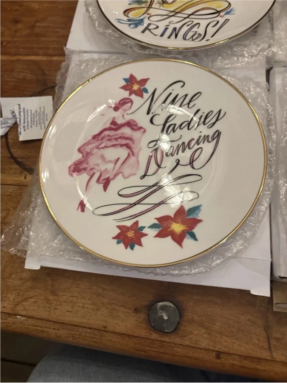 Mary & Martha 12 Days of Christmas Dessert Plates Complete Set of 12 NIB